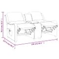 vidaXL 2-miestne sklápacie masážne kreslo+držiaky na poháre, hnedé