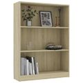 vidaXL Knižnica farba dubu sonoma 80x24x108 cm drevotrieska