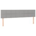vidaXL Čelo postele s LED bledosivé 180x5x78/88 cm látka