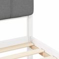vidaXL Rám postele s čalúneným čelom Tmavo šedá 200 x 200 cm