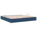 vidaXL Otomanový posteľný rám s úložiskom Modrá 200 x 200 cm látka