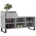 vidaXL Botník betónovo sivý 102x36x60 cm spracované drevo
