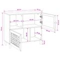 vidaXL Servírovacia skriňa 80 x 33 x 75 cm Masívne mango drevo