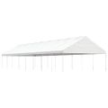 vidaXL Altánok so strechou, biely 17,84x5,88x3,75 m, polyetylén
