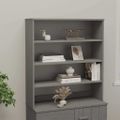 vidaXL Nadstavec na komodu HAMAR, svetlosivý 90x30x100 cm, borovica