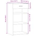 vidaXL Komoda dub sonoma 50x42,5x93 cm spracované drevo