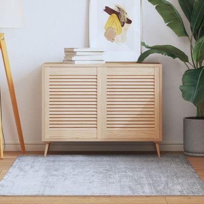 vidaXL Lamelové dvierka na skrinku 2 ks 61,5x49,4 cm, borovicový masív