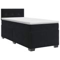vidaXL Posteľ boxspring s matracom Čierna 80 x 200 cm Zamat