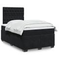 vidaXL Posteľný rám boxspring s matracom čierny 120x200 cm zamat