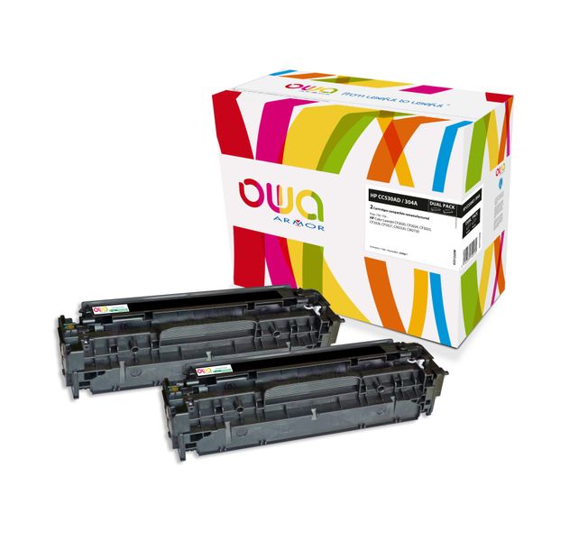 OWA Armor sada kompatibilná s HP CC530AD, 2x3500st, čierna/black