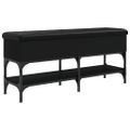 vidaXL Lavička na topánky čierna 102x32x45 cm kompozitné drevo