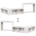 vidaXL Nočný stolík s písacím stolom, biely 222x107x75 cm, borovica