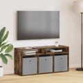 vidaXL Nízka skriňa so zásuvkou Dymová dub 102 x 32 x 48,5 cm