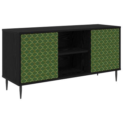 vidaXL TV skrinka GELEEN 102 x 33 x 51 cm Čierny dub Kompozitné drevo
