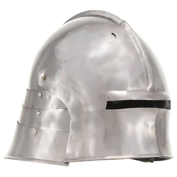 vidaXL Stredoveká rytierska prilba pre LARP starožitná replika strieborná oceľová