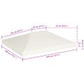 vidaXL Strieška na altánok 310 g/m² 4x3 m krémovo-biela