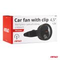 Ventilátor do auta s klipom 4,5" 12V