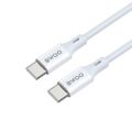 BWOO Kábel USB-C - USB-C 1m 60W ABS + TPE X282 C-C biely