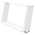 vidaXL Nohy konferenčného stolíka v tvare U, 2 ks, biele, 60 x (30-31) cm, oceľové