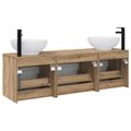 vidaXL Set kabinetov do kúpeľne 3 ks Dub artisan 49 x 44,5 x 66,5 cm