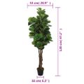 vidaXL Umelý figovník 134 listov 120 cm zelený
