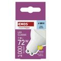LED žiarovka Classic MR16 biela/ GU10 / 7 W (72 W) / 1000 lm / Studená biela