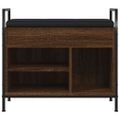 vidaXL Lavička na topánky hnedý dub 65,5x32x57,5 cm kompozitné drevo