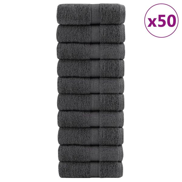 vidaXL Premium Žinky SOLUND 50 ks Antracit 15x21 cm 600 gsm
