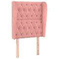 vidaXL Čelo postele so záhybmi čierne 83x23x118/128 cm zamat