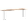 vidaXL Nohy konzolového stolíka v tvare T, 2 ks, biele, 38x25x(72-73) cm, oceľové
