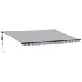 vidaXL Automaticky zaťahovacia markíza LED antracit a biela 500x350 cm