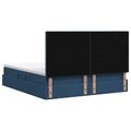 vidaXL LED úložná posteľ s matracom Modrá 140 x 200 cm Látka
