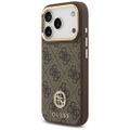 Púzdro Guess 4G Strass Logo & Big Strap Metal Buttons MagSafe pre iPhone 17 Pro hnedé