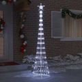 vidaXL LED vianočný stromček Studená biela 250 cm Kov