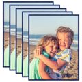 vidaXL Fotorámiky na stenu alebo stôl 5 ks modré 40x50 cm MDF
