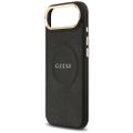Obal Guess pre iPhone 17 Air HC MAGSAFE PU S/ PEONY HOT STAMP čierna