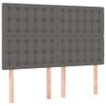 vidaXL Boxspring posteľ s matracom a LED sivá 140x190 cm umelá koža