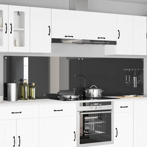 vidaXL Kuchynský obklad 2 pcs Tmavo šedá 120 x 60 cm tvrdené sklo