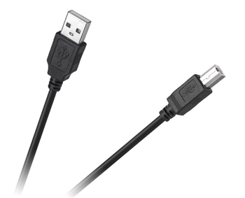 USB Kábel USB 2.0 AM-BM k tlačiarni 1,8m čierny USB Kabel USB 2.0 AM-BM k tiskárně 1,8m černý