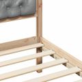 vidaXL Rám postele Svetlosivá 140 x 190 cm Masívne borovicové drevo
