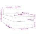 vidaXL Posteľný rám boxsping s matracom bledosivý 80x200 cm zamat