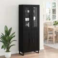 vidaXL Highboard 2 ks Čierny dub 69,5 x 34 x 180 cm Kompozitné drevo