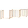 vidaXL Brána pre psa s dverami skladacia 15panely 750cm topoľové drevo