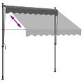 vidaXL Zaťahovacia markíza antracitová 200x150 cm látka a oceľ