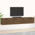 vidaXL Nástenné skrinky 2 ks hnedý dub 100x36,5x35 cm spracované drevo