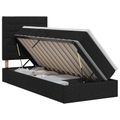 vidaXL Postel s úložným prostorem a matrací Čierna 90 x 190 cm látka