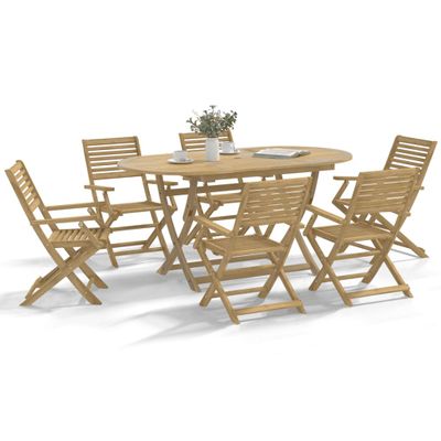 vidaXL Skladacie stoličky 8 ks 54,5x61,5x86,5 cm Masívne drevo akácia