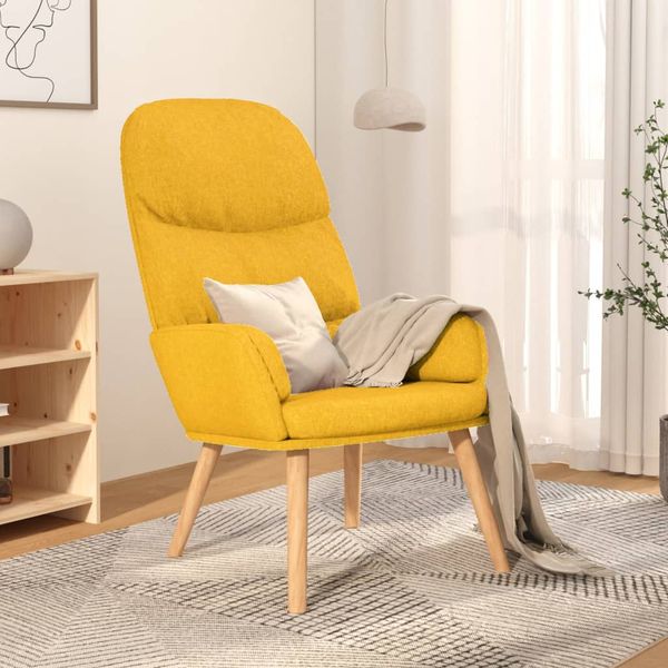 vidaXL Relaxačné kreslo horčicovo-žlté látkové