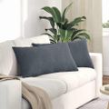 vidaXL Vankúše na pohovku 2 pcs Tmavo šedá 80 x 40 cm