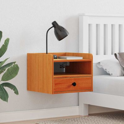 vidaXL Nočný stolík so zásuvkou 2 pcs Včelí hnedý 38 x 36 x 29,5 cm